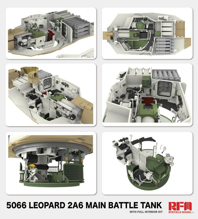1/35 German Leopard 2A6 – Full Interior, Moveable Wheels and Tracks