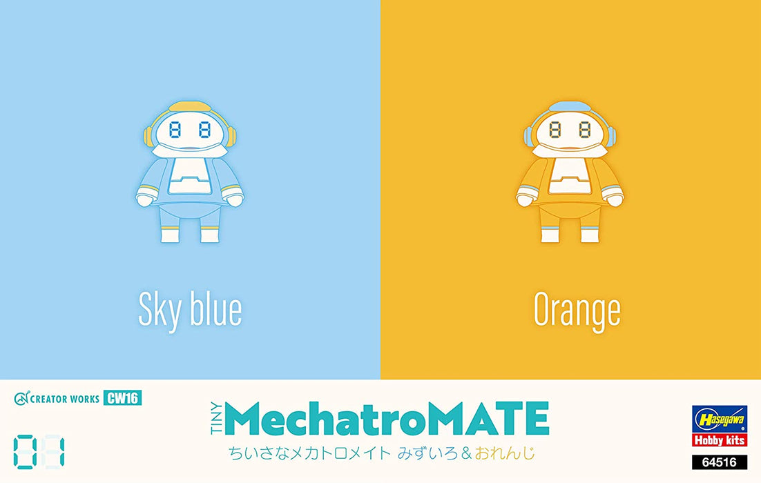 TINY MechatroMate 01 'SKY BLUE & ORANGE' (2 FIGURES) by HASEGAWA JAPAN