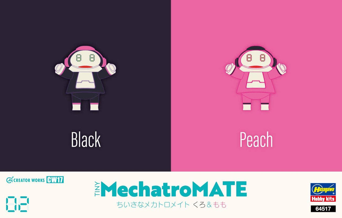 TINY MechatroMate 02 'BLACK & PEACH' (2 Figures) by HASEGAWA JAPAN