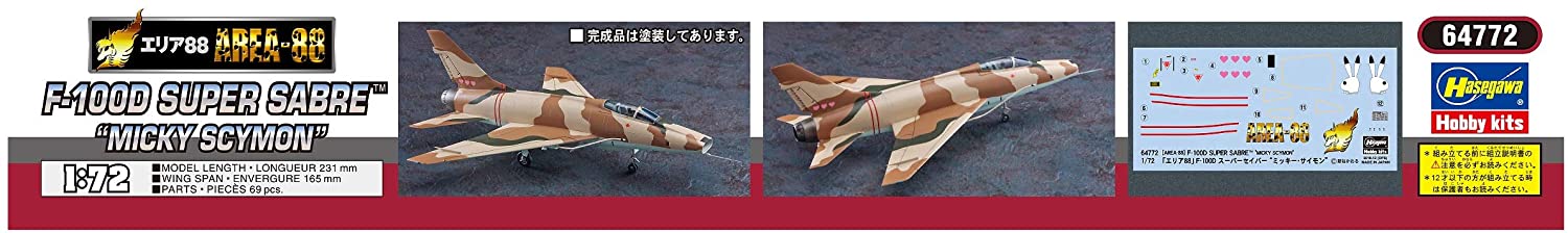 1/72 F-100D SUPER SABRE "MICKY SCYMON" HASEGAWA CREATOR WORKS 64772