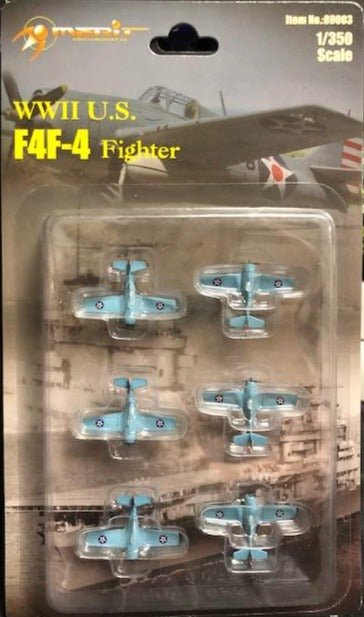 1/350 WWII U.S. F4F-4 FIGHTER PLANE (SET OF 6)
