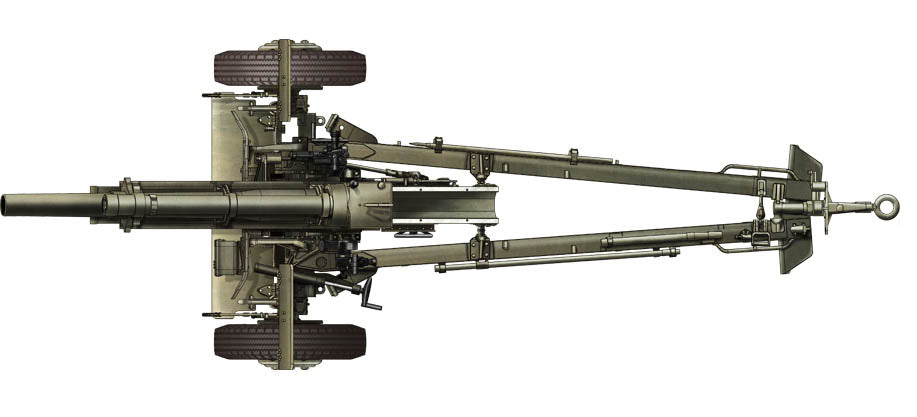 1/35 105mm HOWITZER M2A1 CARRIAGE M2A2 (WW II VERSION) AFV CLUB