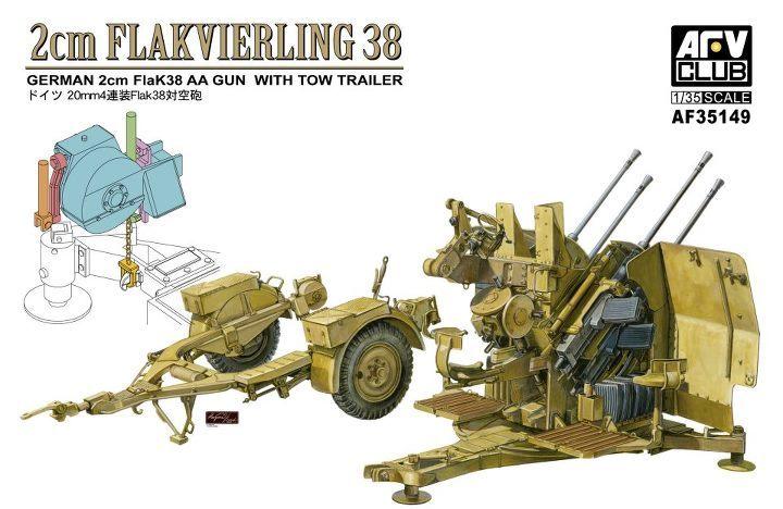 Afv 35149 AFV CLUB - 1/35 4cm x 2cm FLAKVIERLING 38 - — Legends Toys & Hobbies