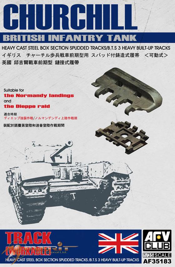 1/35 B.T.S. 3HEAVY BUILT-UP TRACKS FOR CHURCILL-WORKABLE