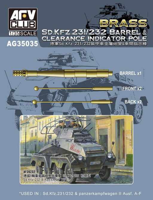 1/35 SD.KFZ 231/232 BARREL & CLEARANCE INDICATOR POLE