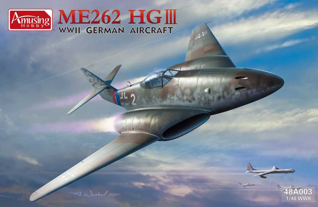 Amusing Hobby 48A003 1/48 Me262 HG.III Jet Fighter, Luftwaffe 1946