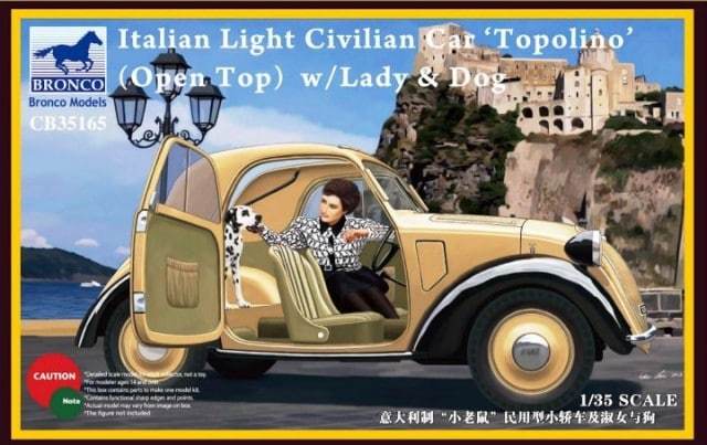 1/35 ITALIAN LIGHT CIVILIAN CAR (OPEN TOP) w/LADY & DOG