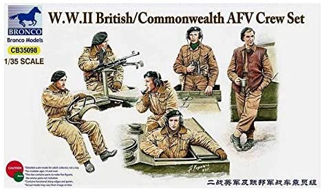 1/35 WWII BRITISH/COMMONWEALTH AFV CREW SET BRONCO MODELS CB35098