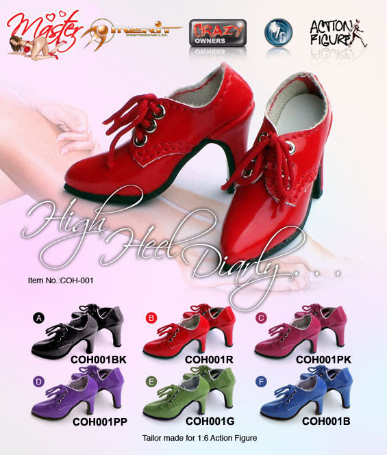 1/6 FEMALE HIGH HEEL SHOES (PINK)