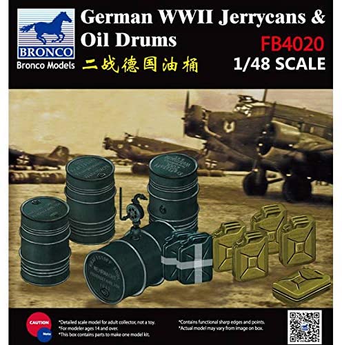 1/48 Zubehrö WWII German Jerry Cans and Fuel Drums By BRONCO MODELS