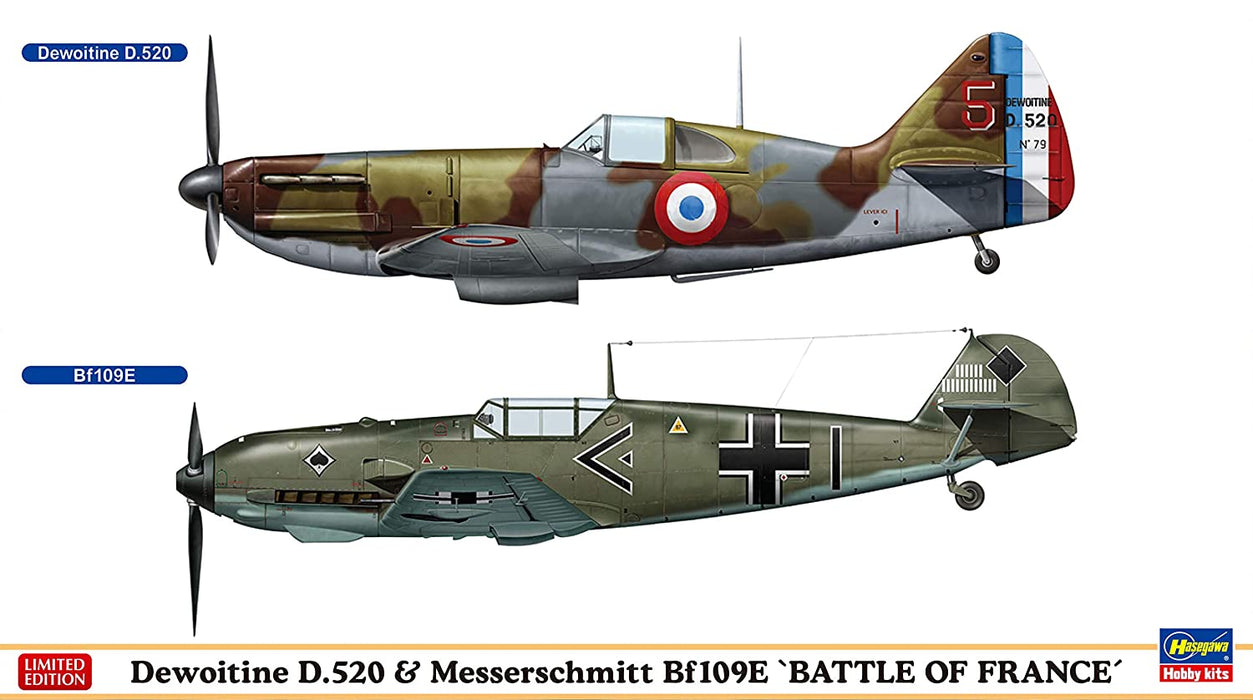 1/72 Dewoitine D.520 & Messerschmitt Bf109E "Battle of France" by HASEGAWA