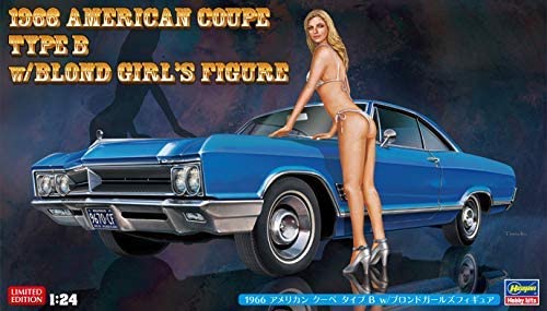 1/24  1966 AMERICAN COUPE TYPE B w/BLOND GIRL'S FIGURE HASEGAWA 52213