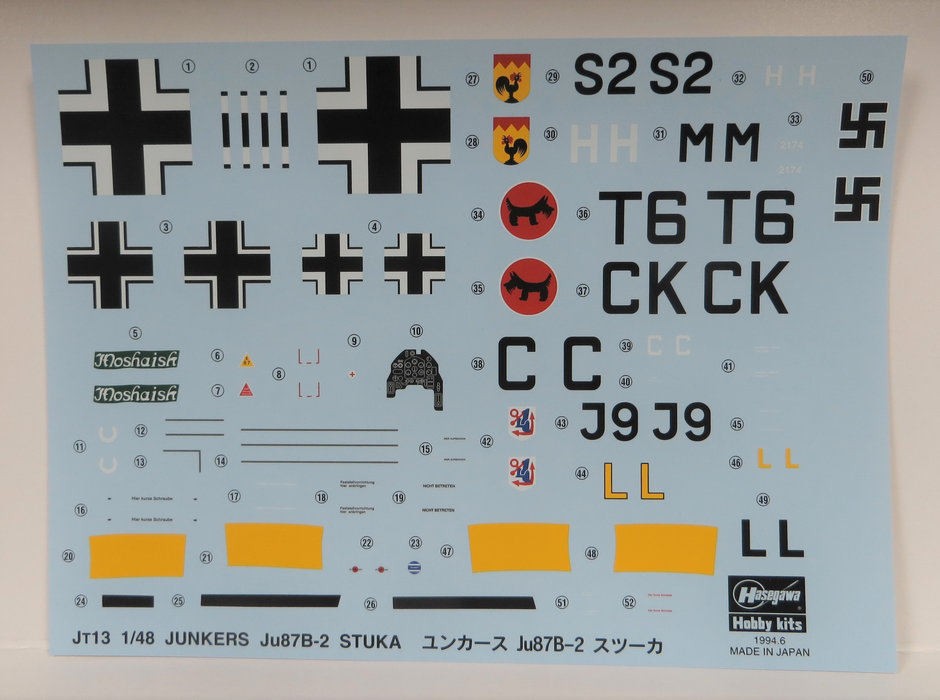 1/48 Junkers Ju87B-2 STUKA by Hasegawa