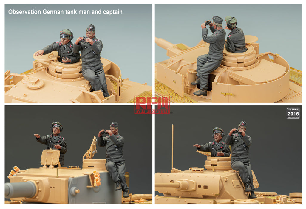 1/35 WWII German Panzer Commander & Crew (2 Resin figures Set)  by Rye Field Models