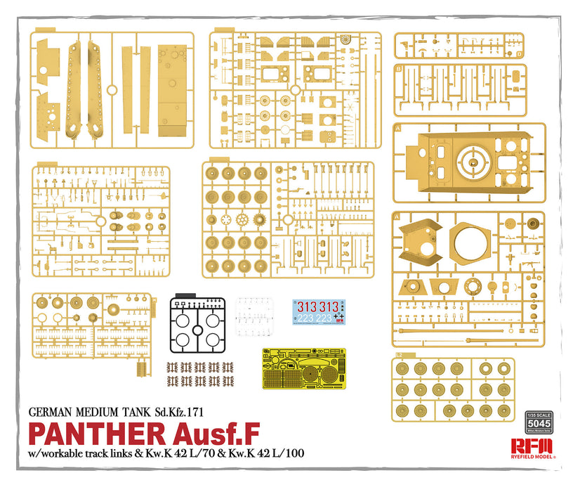 1/35 PANTHER Ausf.F w/WORKABLE TRACK LINKS Rye Field