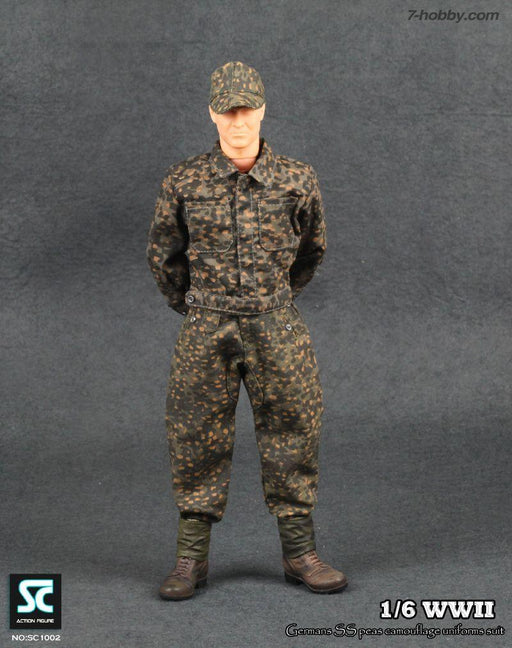 1/6 WWII GERMAN SS PEAS CAMOUFLAGE UNIFORMS SUIT