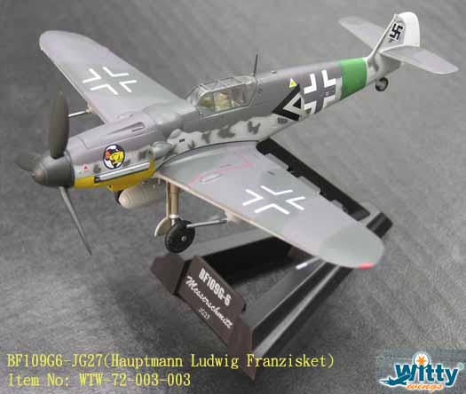 1/72 BF-109G-6 "JG27 HAUPLMANN LUDWIG FRANZISKER"