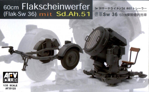 1/35 GERMAN SW-36 SEARCHLIGHT W/SD.AH.51 TRAILER AFV CLUB AF35125