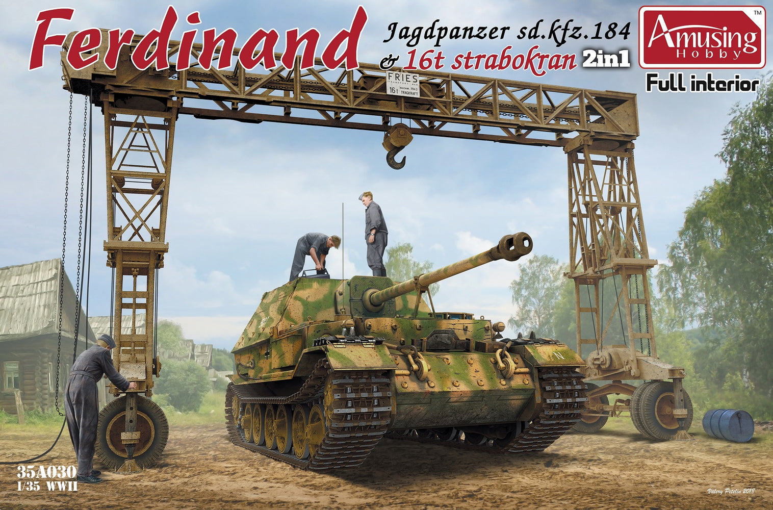 Amusing Hobby 35A030 1/35 Sd.Kfz.184 Ferdinand & strabokran 2 in1 Kit