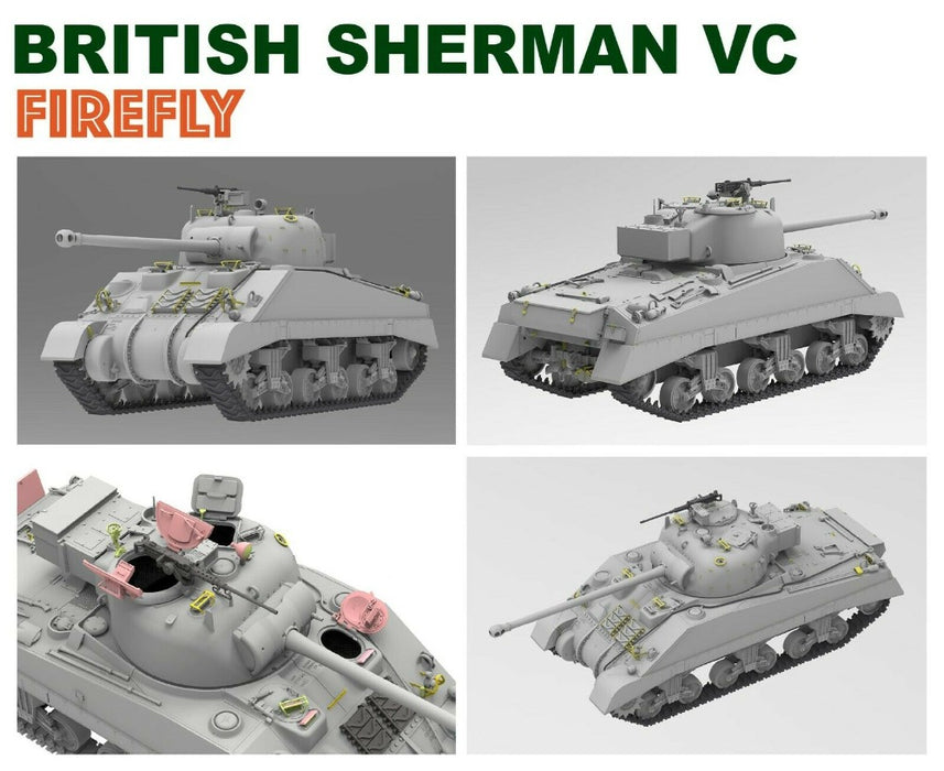1/35 BRITISH SHERMAN VC “FIREFLY” W/ WORKABLE TRACK LINKS RYEFIELD 5038