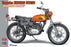 Hasegawa HAS-52329 (SP529)1/10 Yamaha Trail DT250 "Mandarin Orange"